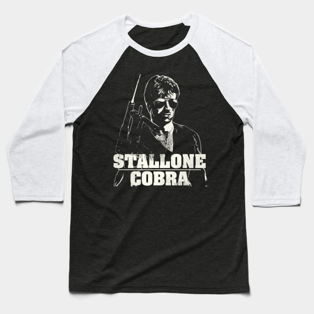 STALLONE / COBRA Baseball T-Shirt by darklordpug